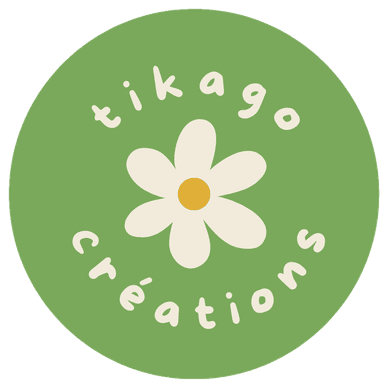 Logo Tikago Créations, fleurs et plantes en crochet 